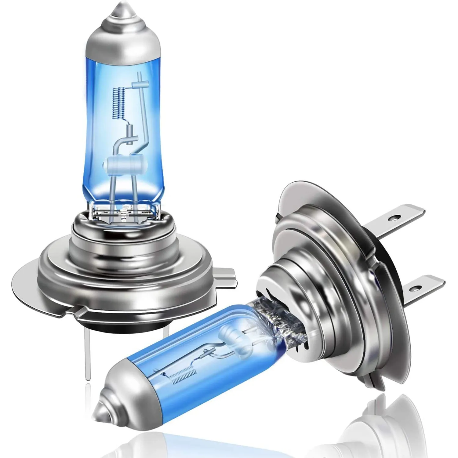 2pcs H7 Halogen Bulb 12V 55W Ultra Bright White 5500K Auto Headlights