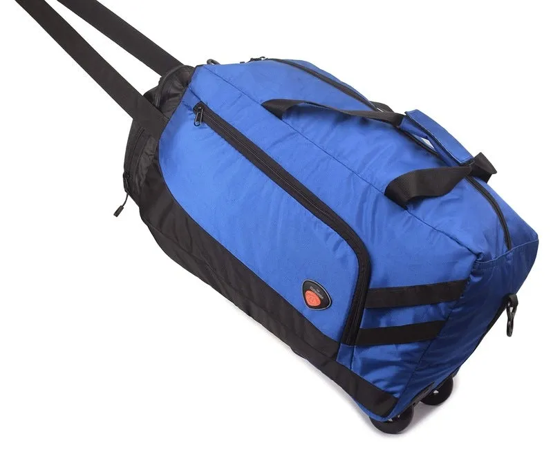 35L Travel Duffle Trolley - Waterproof, Stylish | Duffel Bag with Wheels | Royal Blue