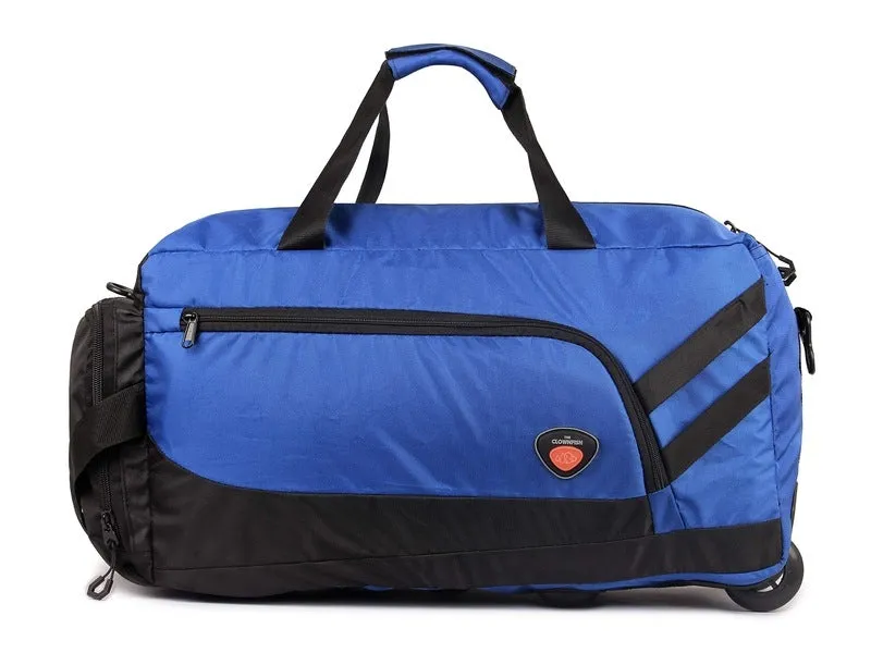 35L Travel Duffle Trolley - Waterproof, Stylish | Duffel Bag with Wheels | Royal Blue