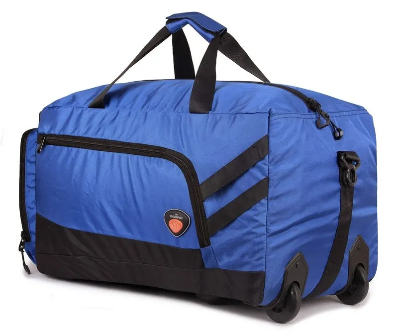 35L Travel Duffle Trolley - Waterproof, Stylish | Duffel Bag with Wheels | Royal Blue