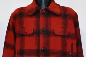 50s Johnson Woolen Mills Buffalo Check Hunting Coat Extra Large