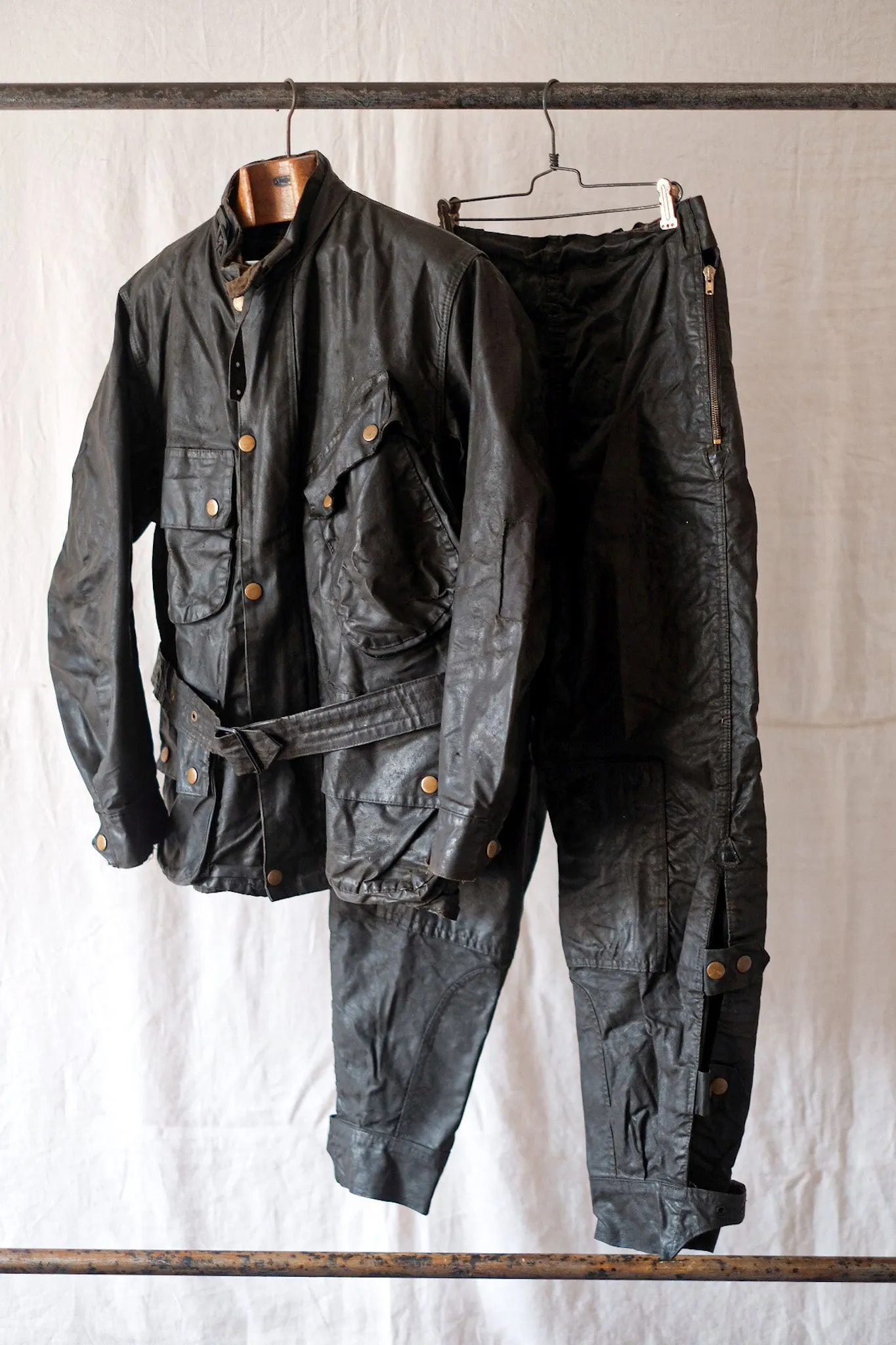 【~70's】Vintage Barbour "INTERNATIONAL SUIT" Yellow Label "Set Up"