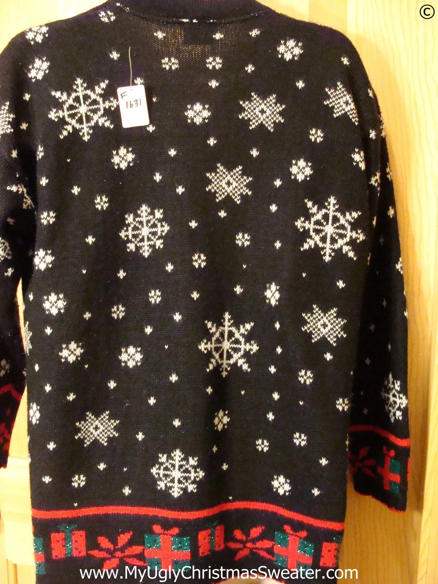 80s Two Sided Best Christmas Sweater with Bears