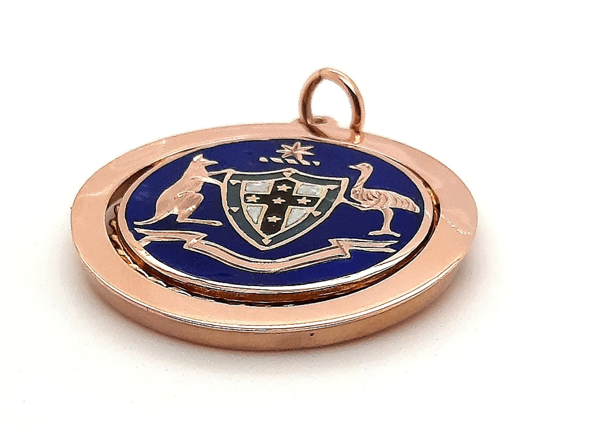 9ct Yellow Gold Australian Pendant with Coat of Arms