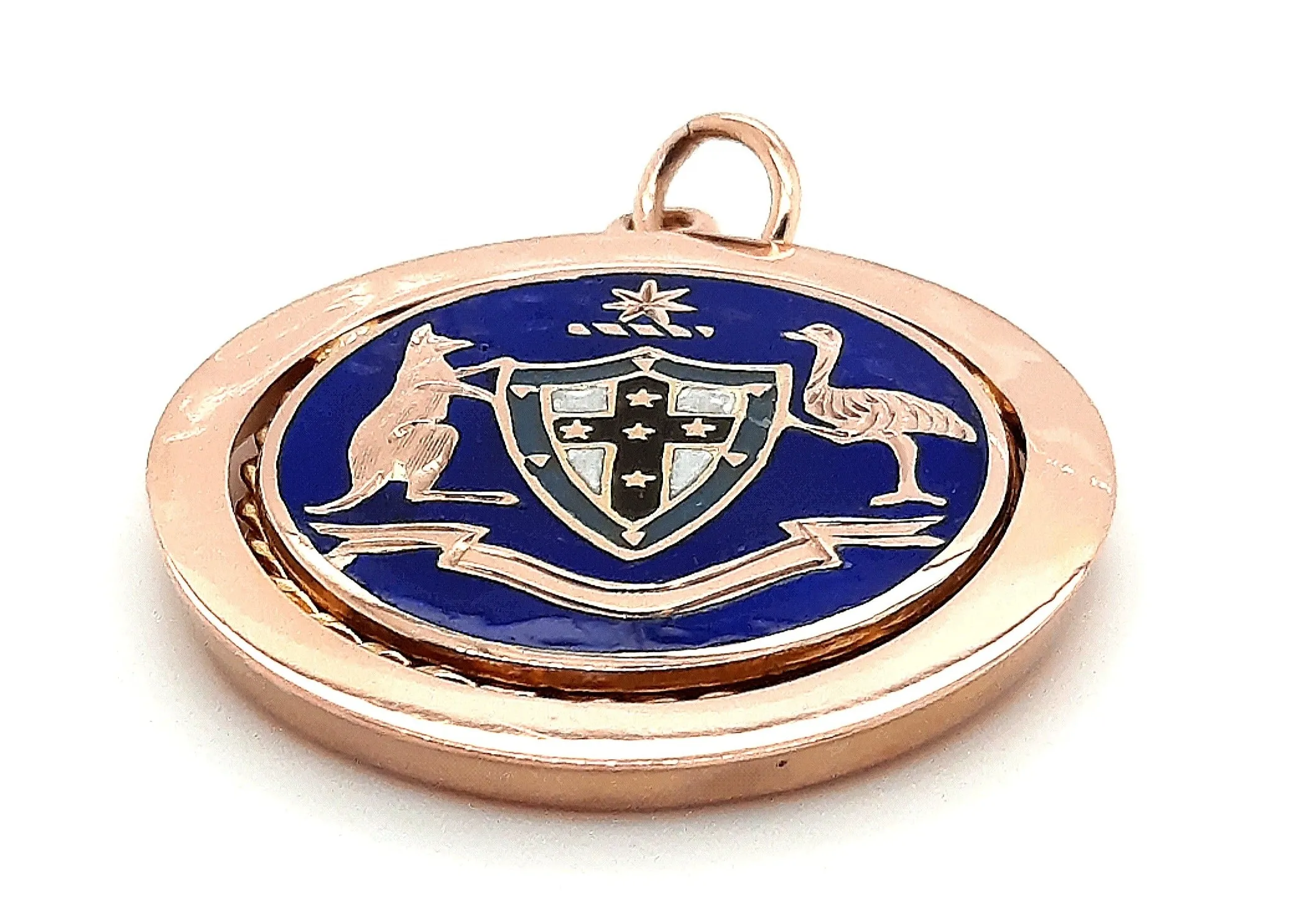 9ct Yellow Gold Australian Pendant with Coat of Arms