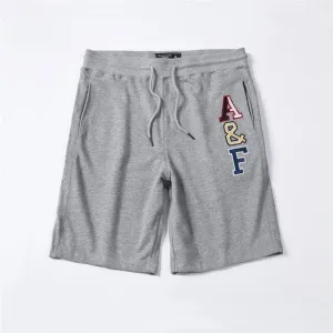 Abercrombie And Fitch Logo Embroidery Elasticated Shorts-Ash