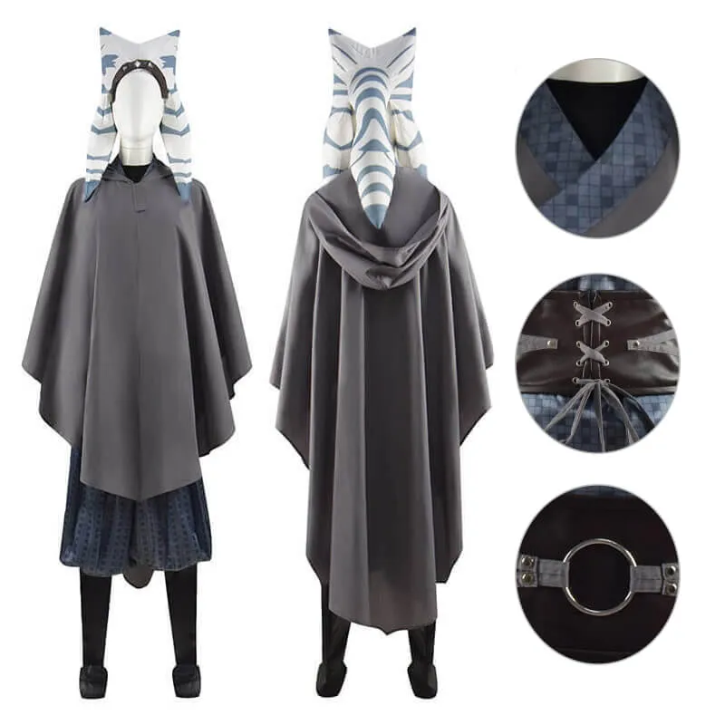 Ahsoka Tano Costumes Star Wars Mandalorian Ahsoka Halloween Cosplay Outfit BEcostume