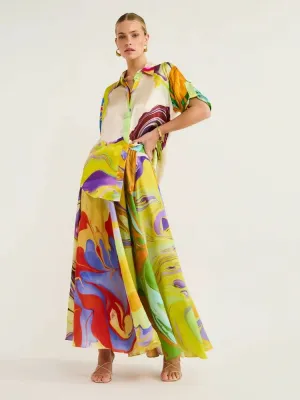 Alemais Luca Silk Shirt and Skirt Set
