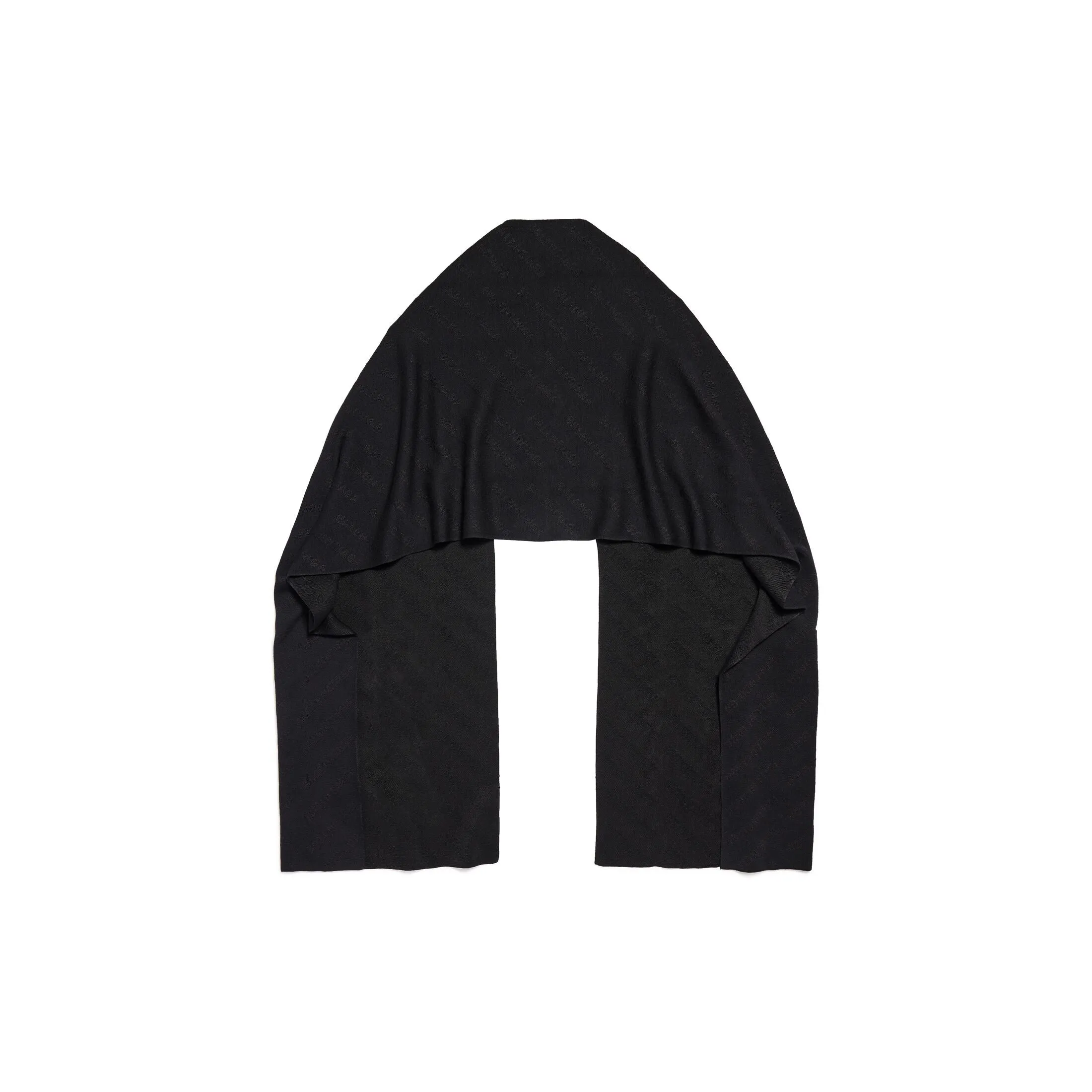 ALLOVER LOGO SCARF IN BLACK