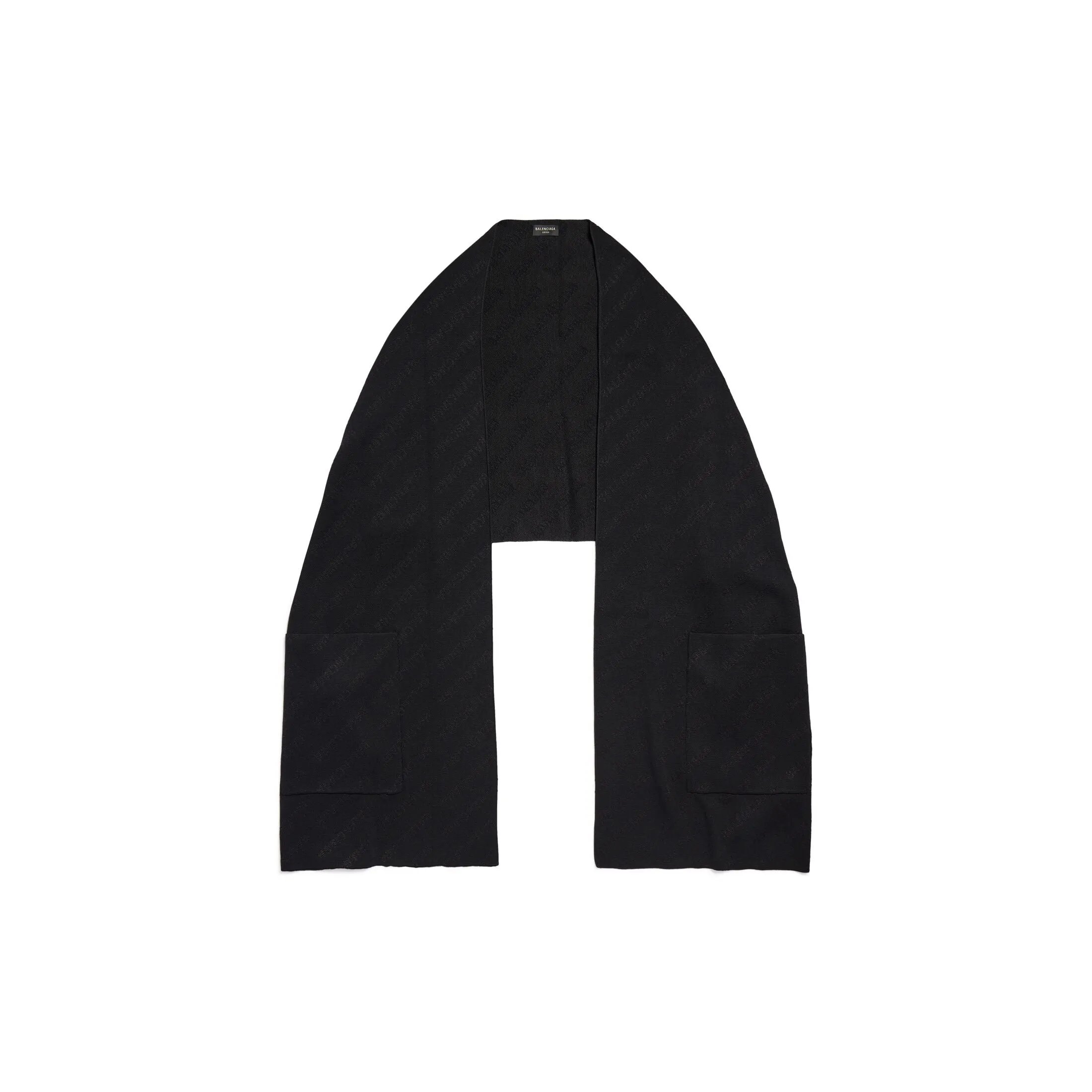 ALLOVER LOGO SCARF IN BLACK