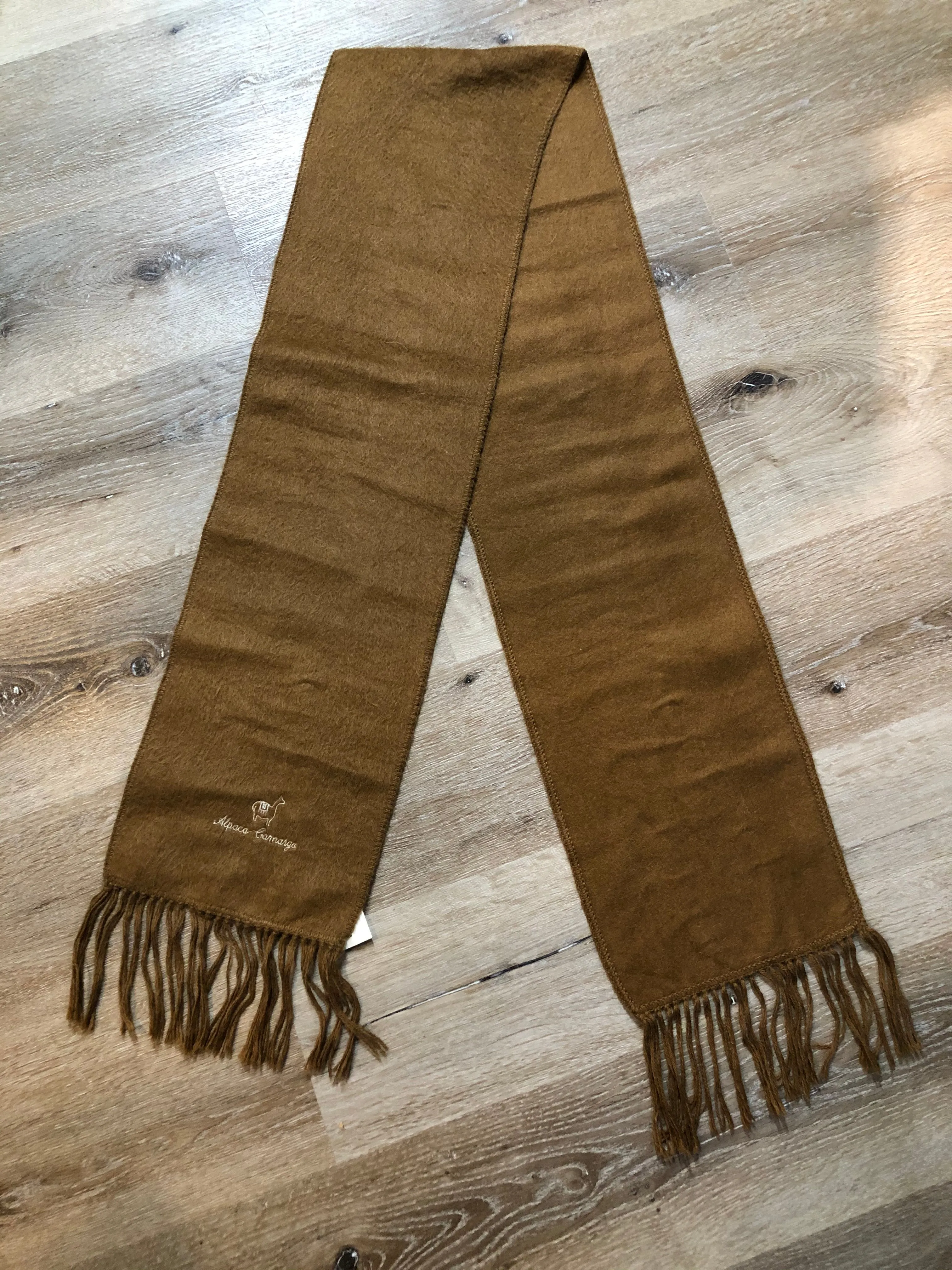 Alpaca Camargo Brown Alpaca Wool Scarf SOLD