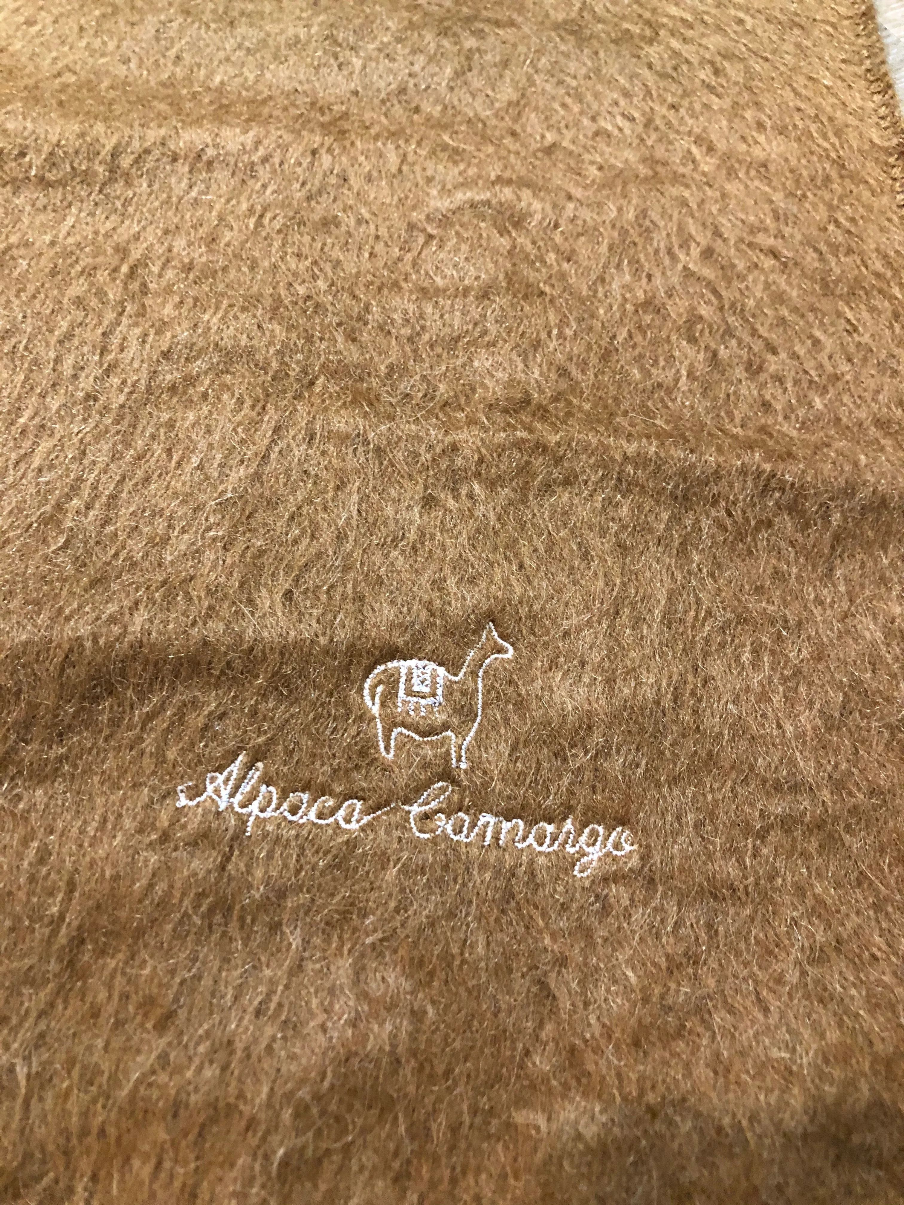 Alpaca Camargo Brown Alpaca Wool Scarf SOLD