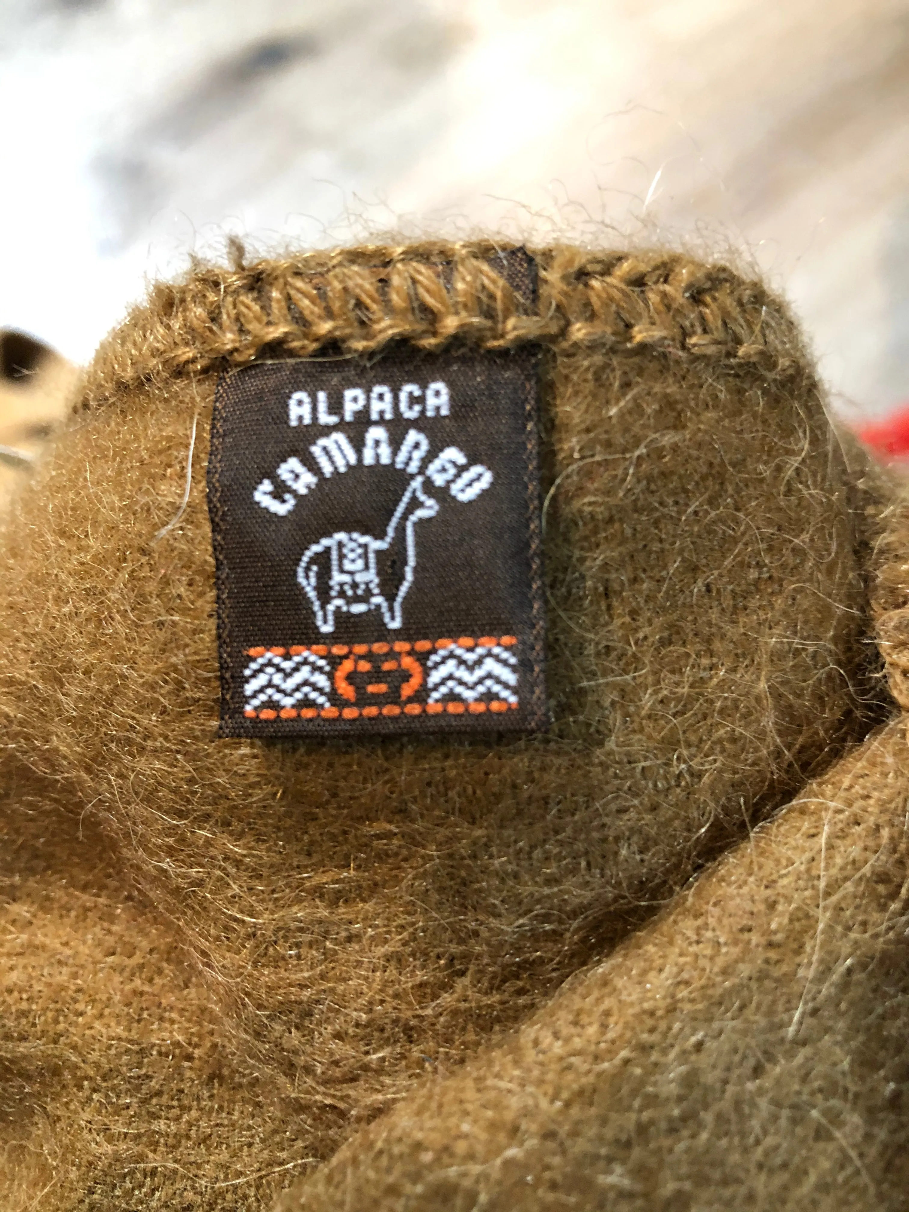 Alpaca Camargo Brown Alpaca Wool Scarf SOLD