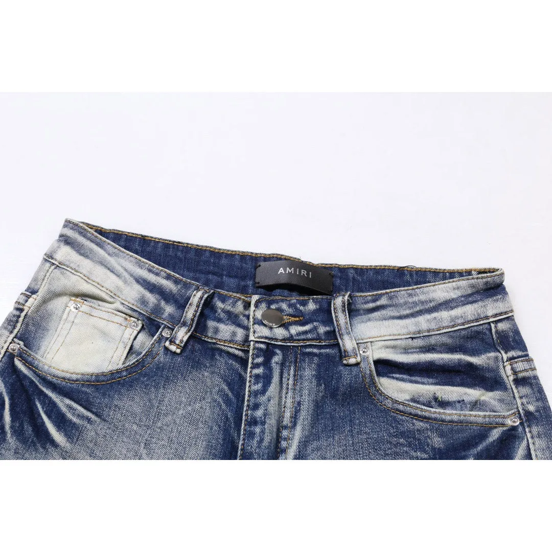 Amiri Jeans Tiger Embroidery Casual Jeans