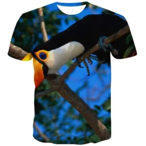 Animal T-shirt Men Bird Tshirts Casual Tree T shirts Funny Hip Hop Tshirt Anime Street T-shirts Graphic Short Sleeve Hip hop