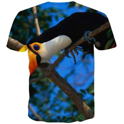 Animal T-shirt Men Bird Tshirts Casual Tree T shirts Funny Hip Hop Tshirt Anime Street T-shirts Graphic Short Sleeve Hip hop