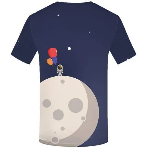 Astronaut T shirts Men Cartoon T shirts Funny Moon Tshirt Printed Harajuku Tshirts Novelty Funny T-shirts 3d Short Sleeve