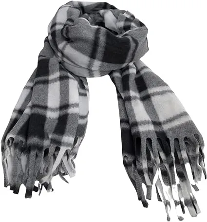 Atano Mens Fine Soft Fleece Scarf with Tassel Ends