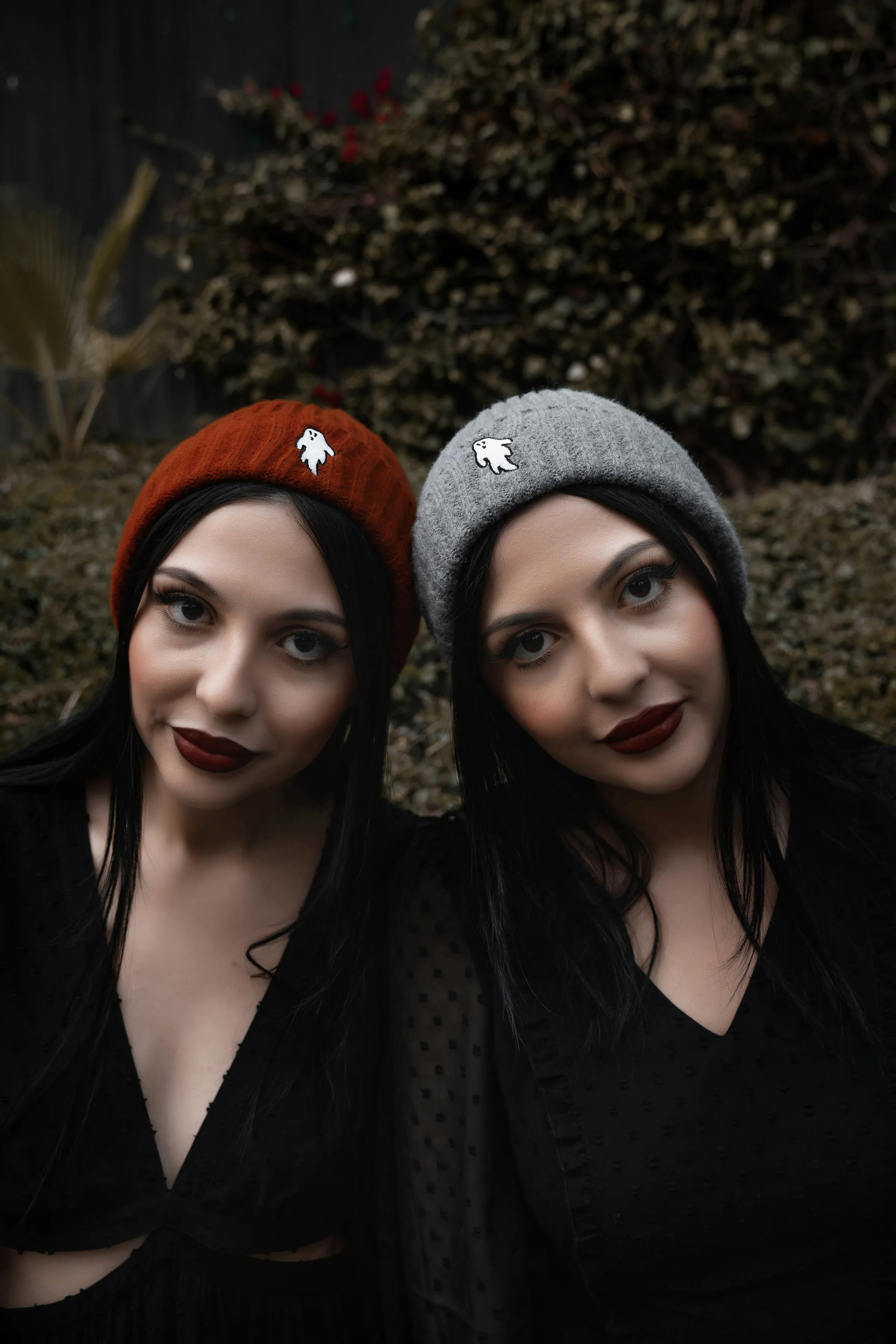 Autumn Grey | Ghostie Embroidered & Reversible Knit Beanie