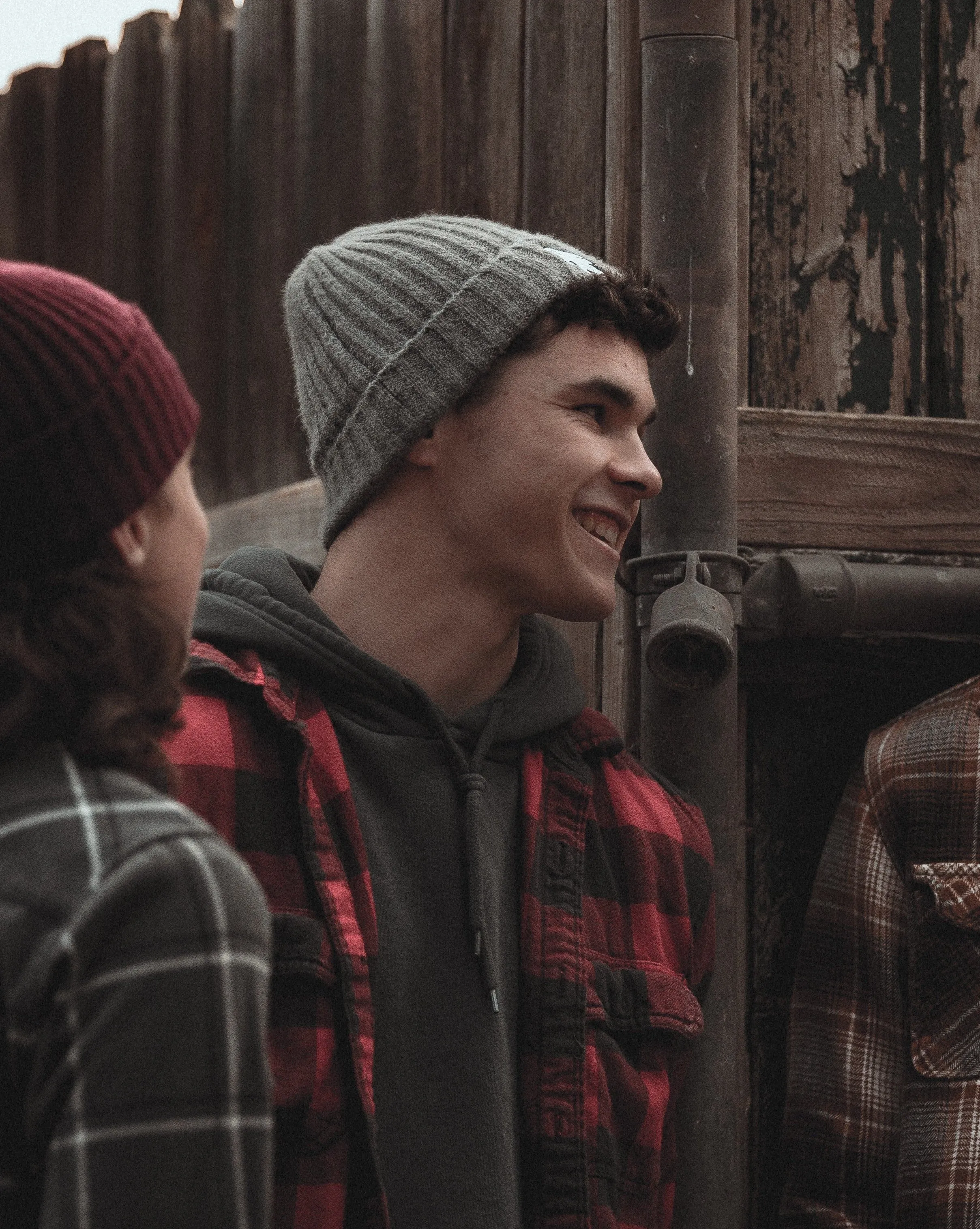Autumn Grey | Ghostie Embroidered & Reversible Knit Beanie