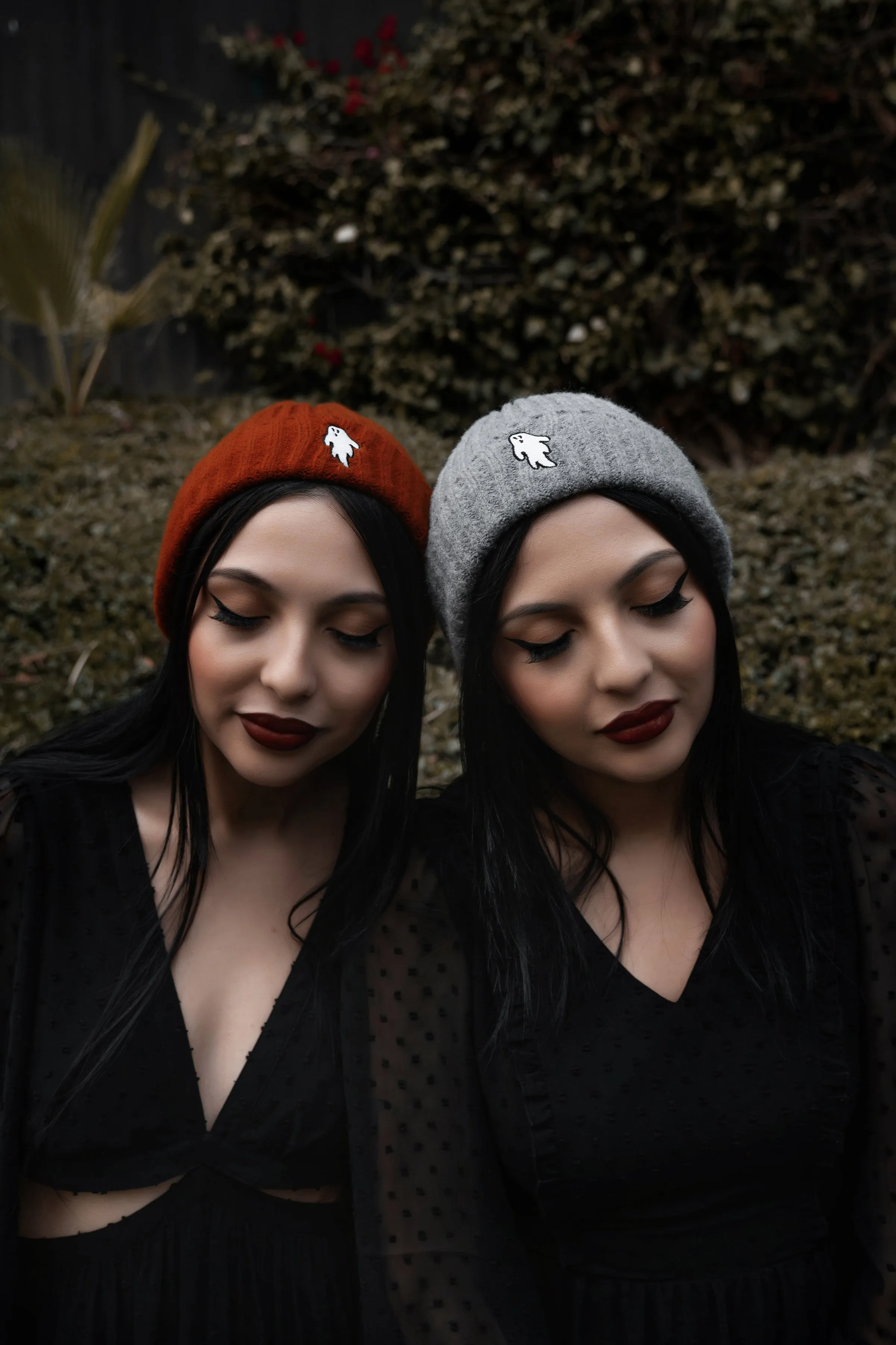 Autumn Grey | Ghostie Embroidered & Reversible Knit Beanie