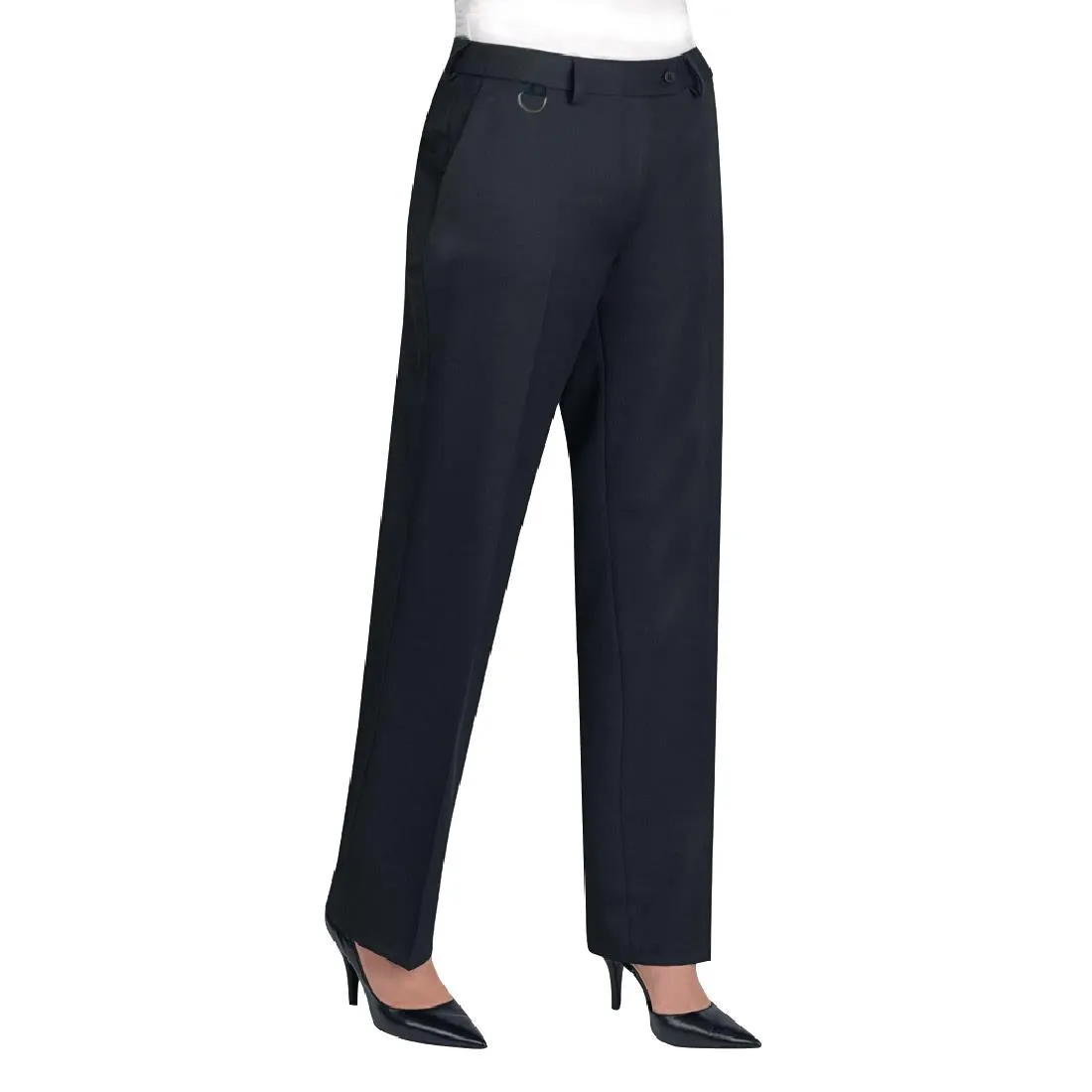 BA054-6 Brook Taverner Ladies Venus Black Waiting Trousers Size 6