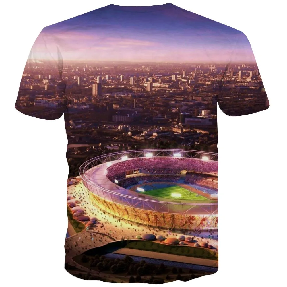 Baseball T-shirt Men Stadium T shirts Funny Game Tshirt Anime White Tshirts Cool