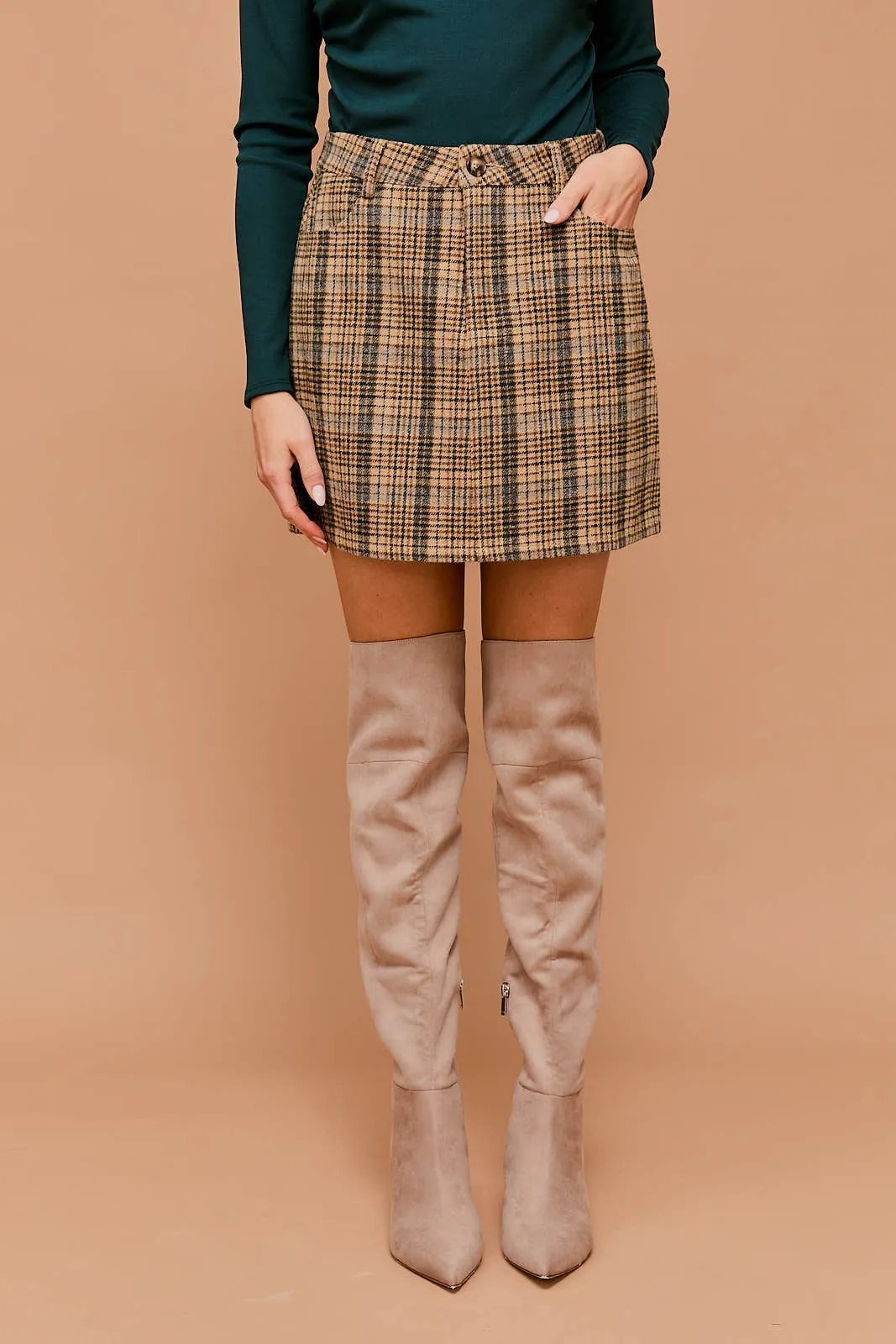 Beacon High Waisted Mini Skirt