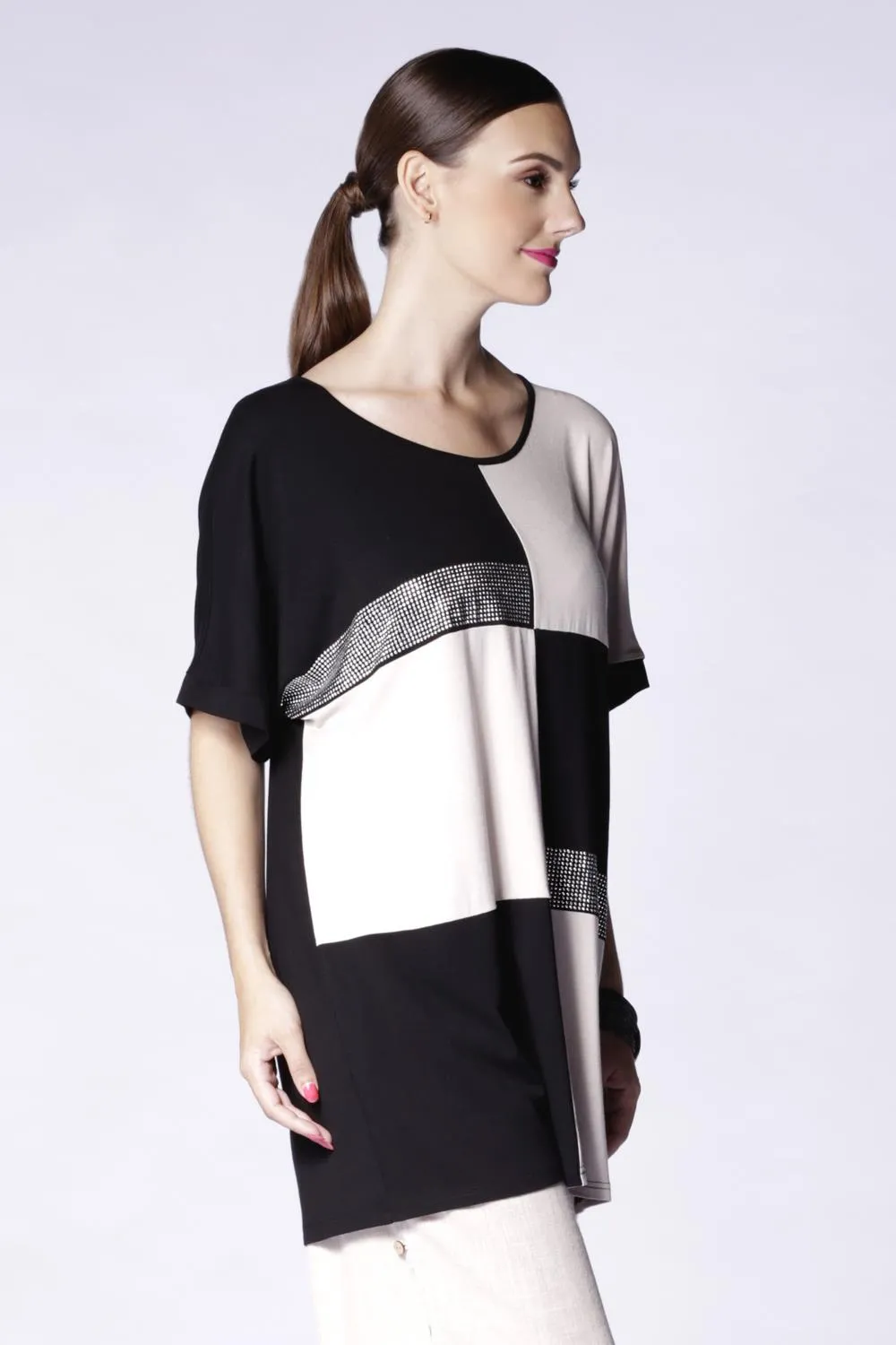 Bedazzled Colour Block Tunic 318-01565
