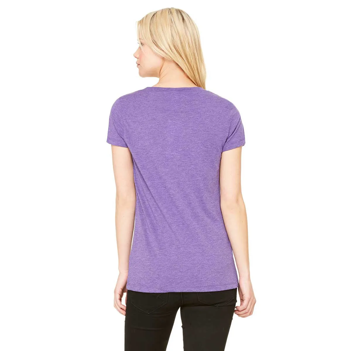 Bella   Canvas Women's Purple Triblend Short-Sleeve T-Shirt