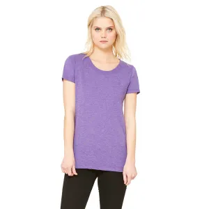 Bella   Canvas Women's Purple Triblend Short-Sleeve T-Shirt