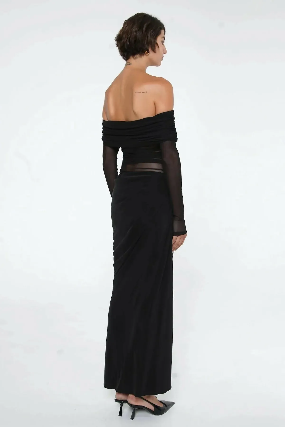 Benni Yasmin Off-Shoulder Maxi Dress