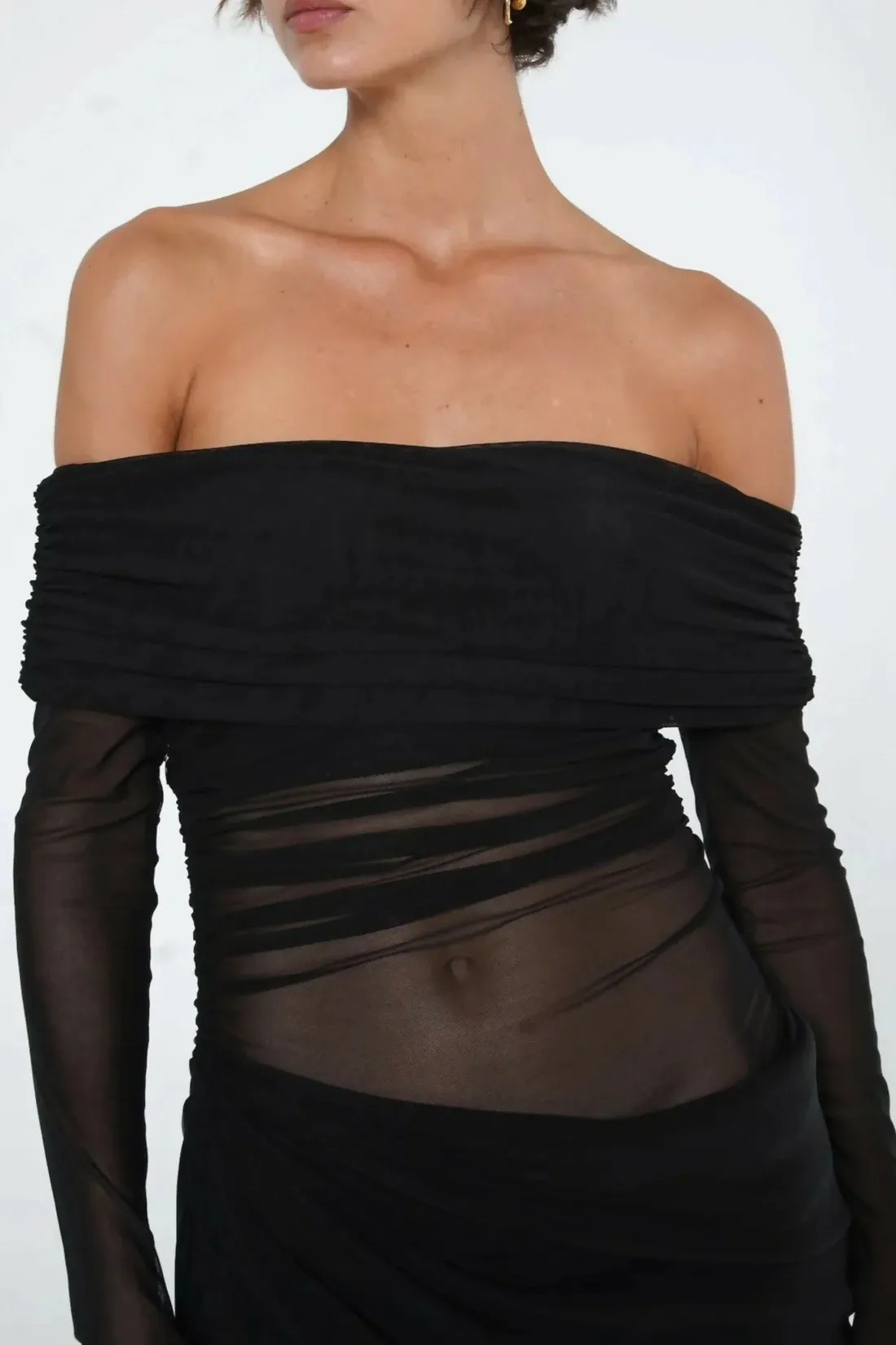 Benni Yasmin Off-Shoulder Maxi Dress
