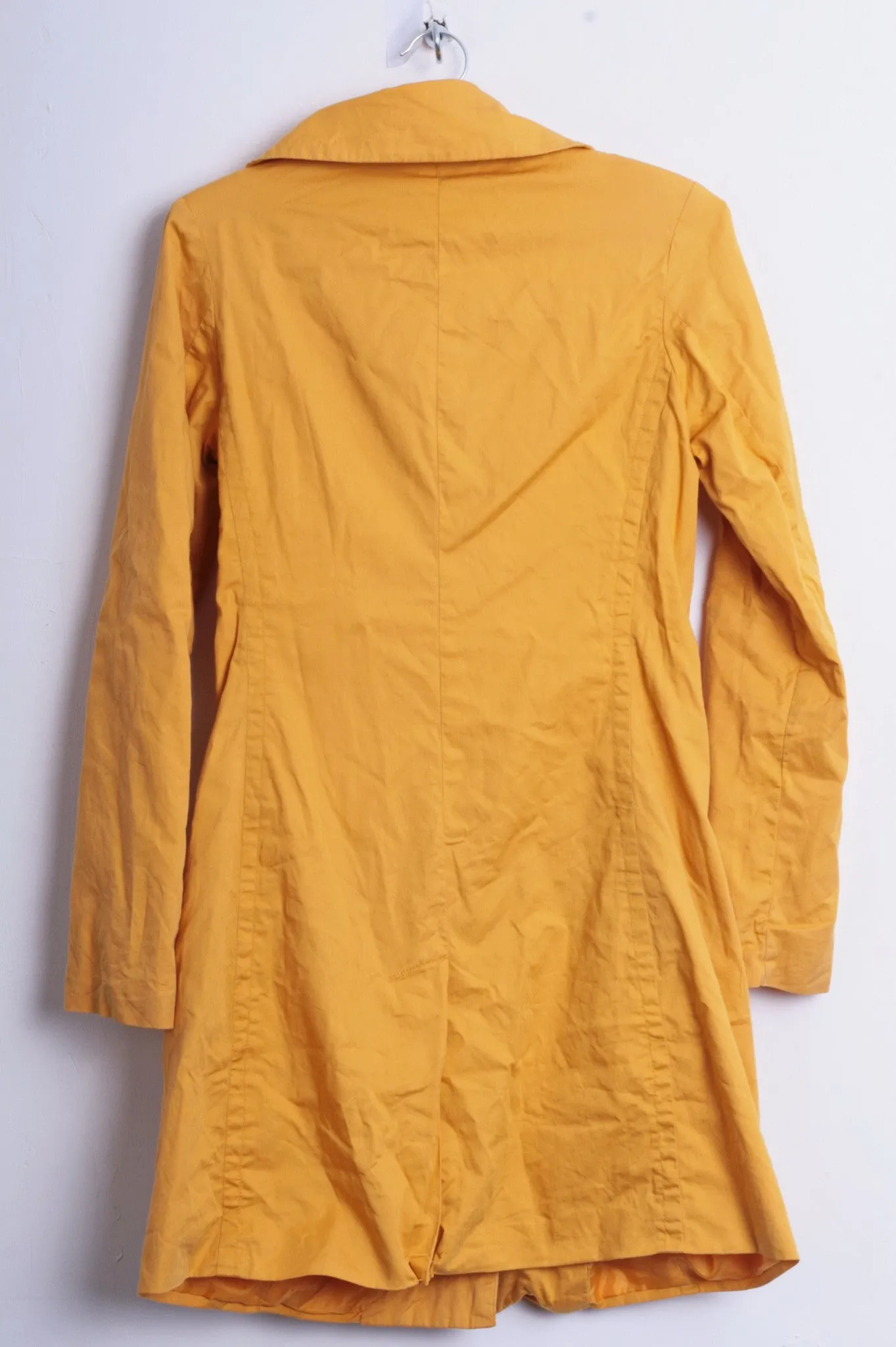 Bershka Outwear Womens M Light Coat Jacket Oversize Buttons Yellow