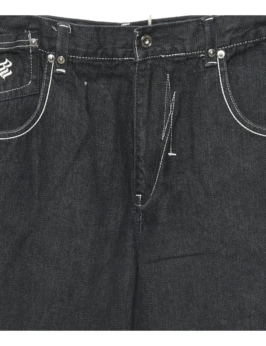 Black & White 1990s Straight-Fit Jeans - W28 L34