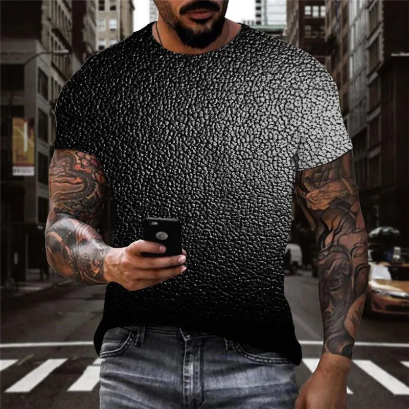 Black asphalt texture tshirts Casual special texture different men Casual art costume
