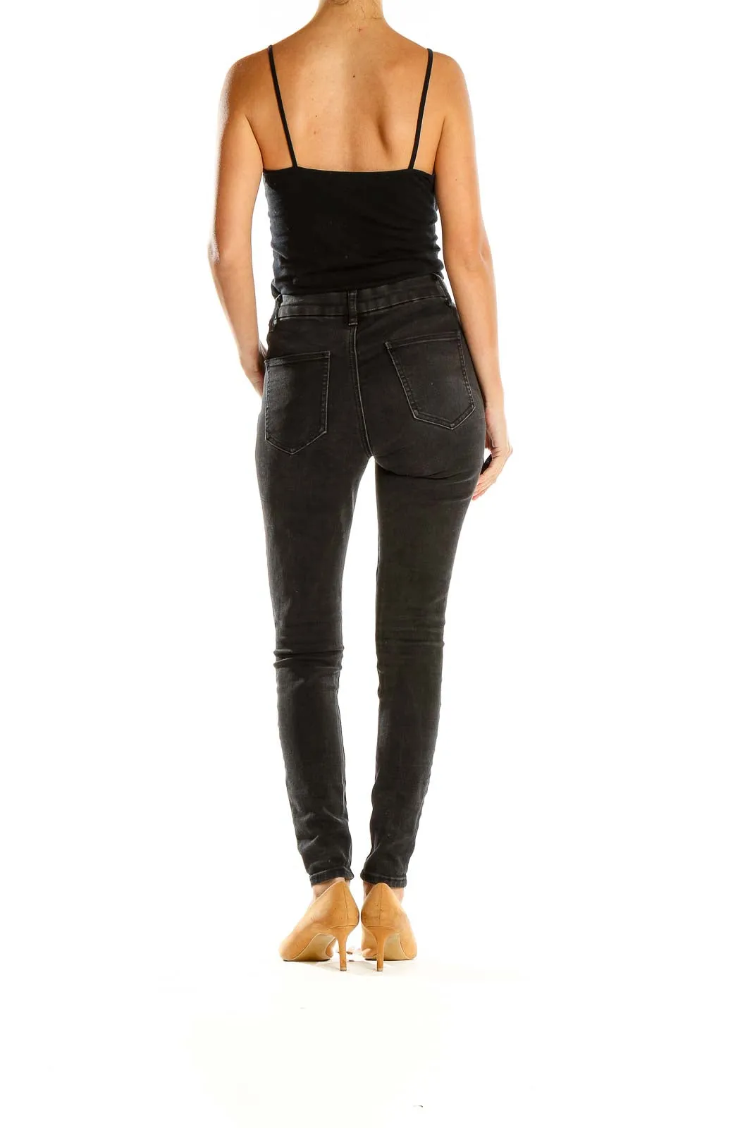 Black High-Waisted Skinny Jeans