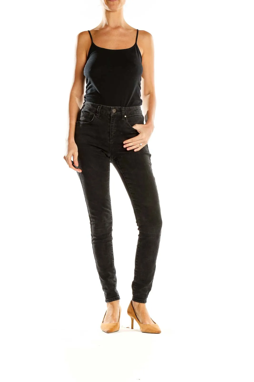 Black High-Waisted Skinny Jeans