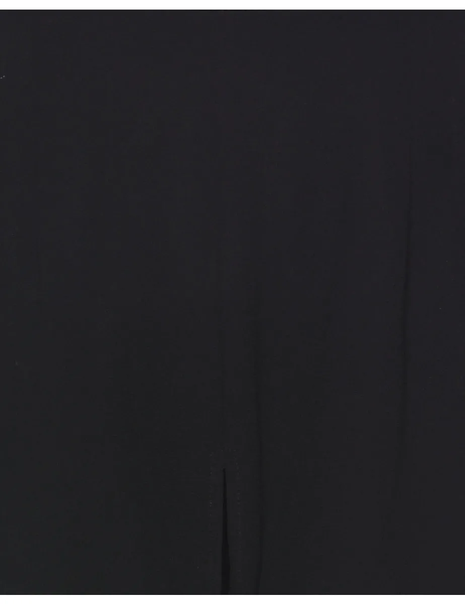 Black Wide-Fit Trousers - W27 L30
