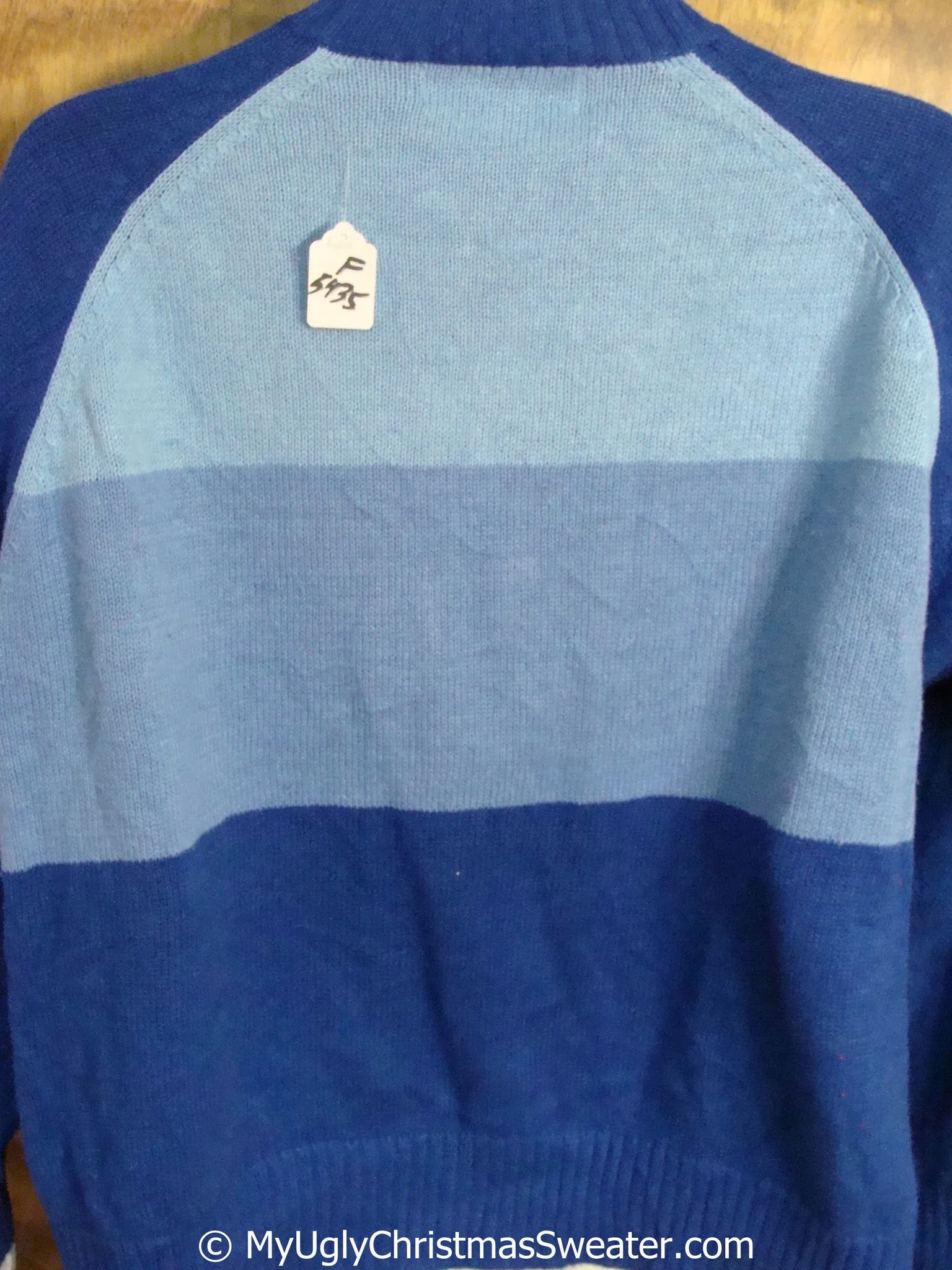 Blue and Pink Christmas Sweater with Snowman