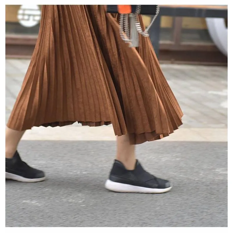 Bohemian Skirt - Suede Pleated