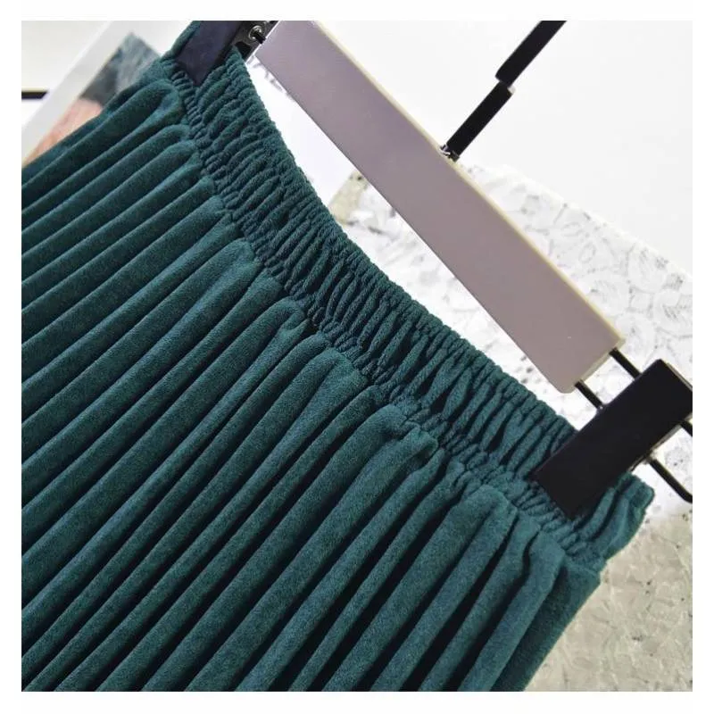 Bohemian Skirt - Suede Pleated