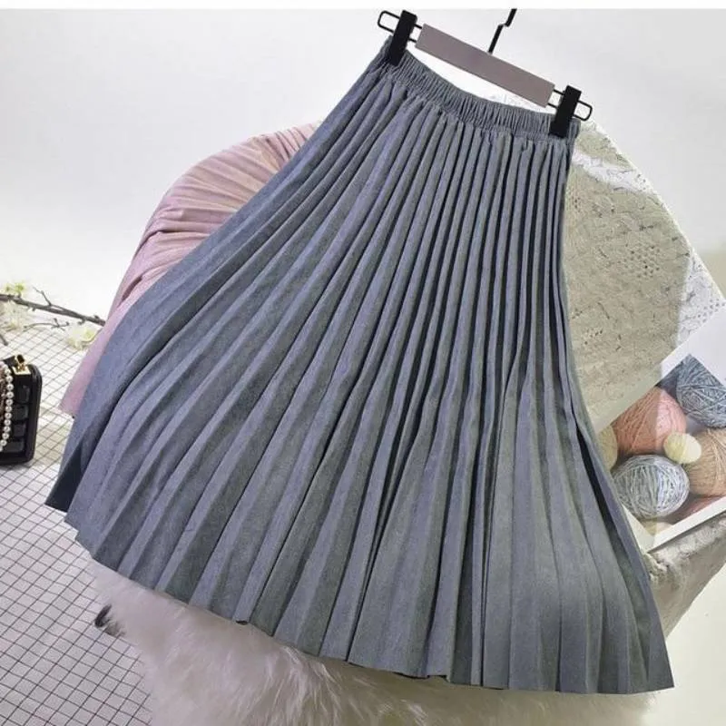 Bohemian Skirt - Suede Pleated
