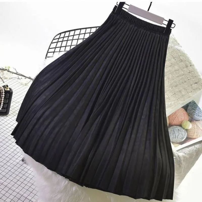 Bohemian Skirt - Suede Pleated