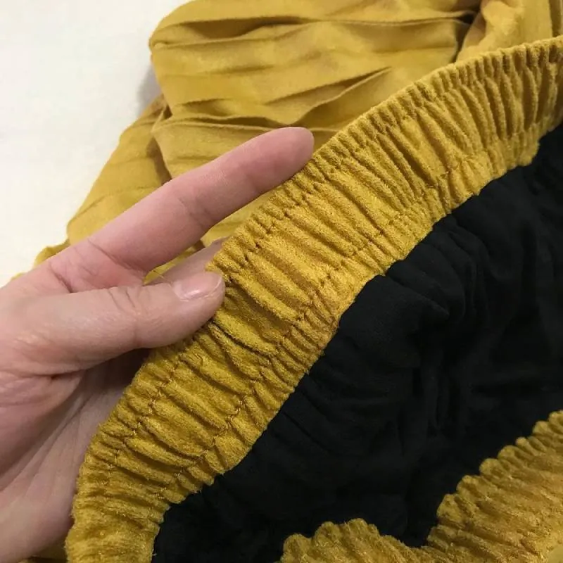 Bohemian Skirt - Suede Pleated