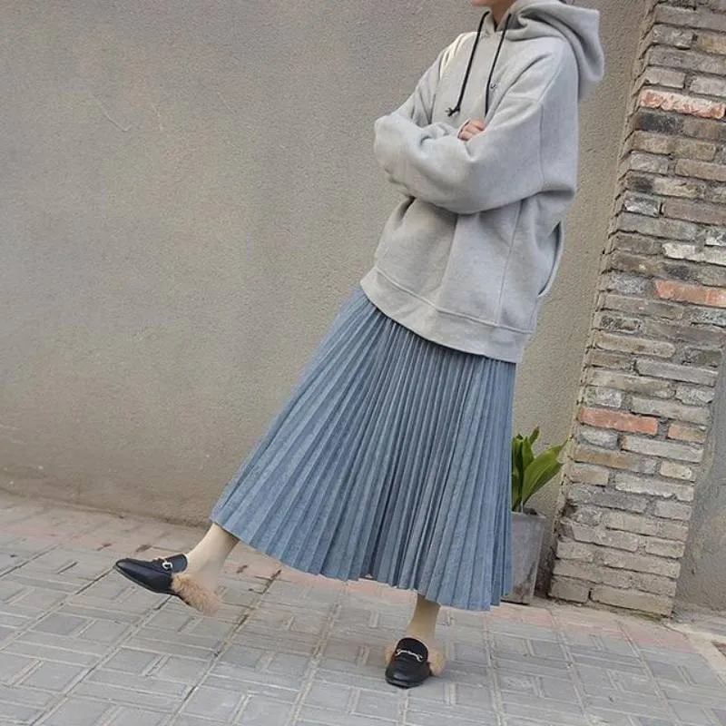 Bohemian Skirt - Suede Pleated