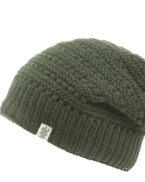 Boho Slouch Beanie In Olive | Olive