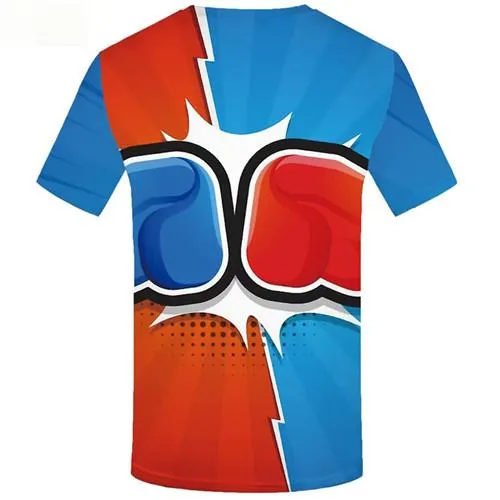 Boxing T-shirt Men Fighting Tshirt Anime Colorful T-shirts Graphic Harajuku T shirts Funny Short Sleeve Hip hop Men women S-5XL