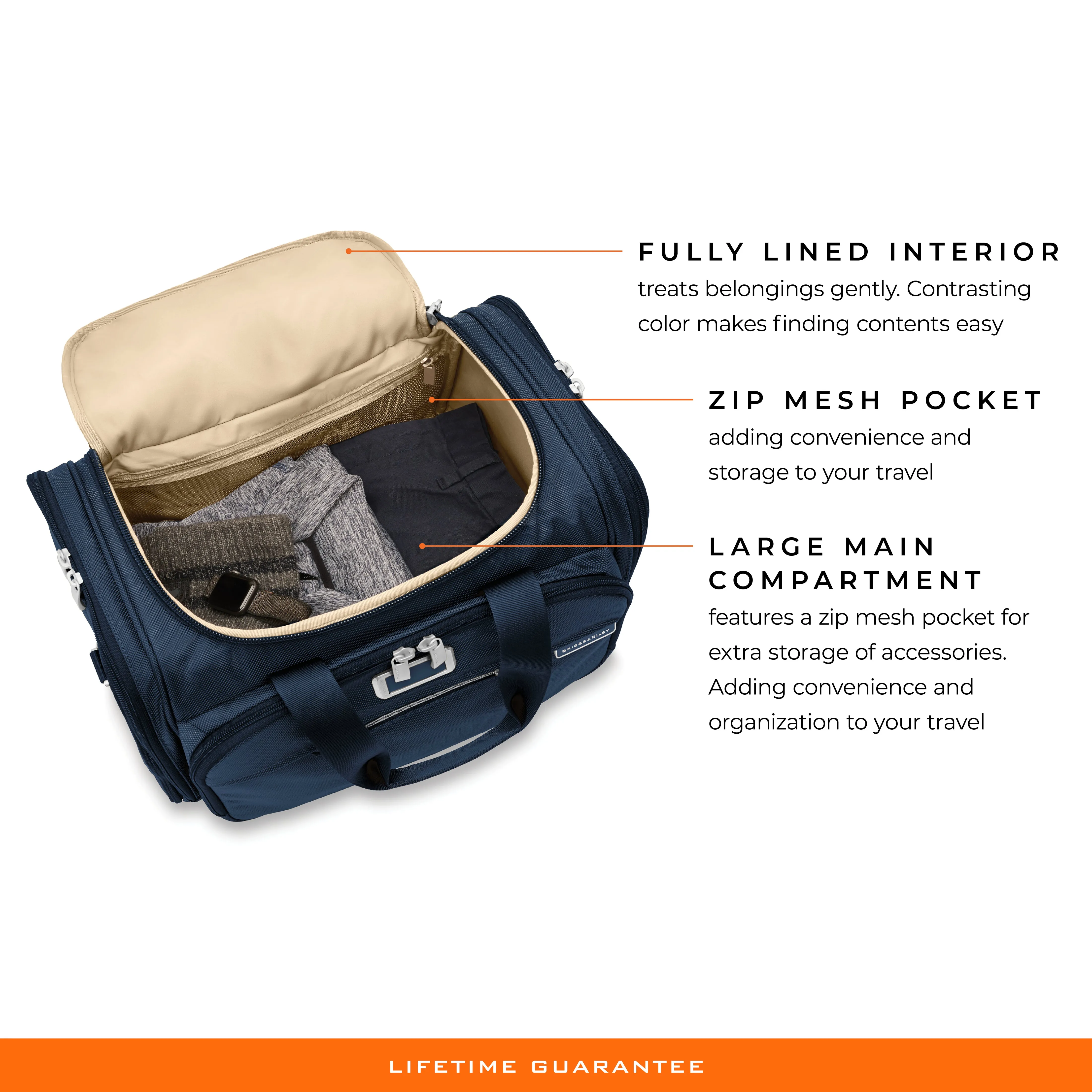 Briggs & Riley Baseline Under seat Duffle  - Navy