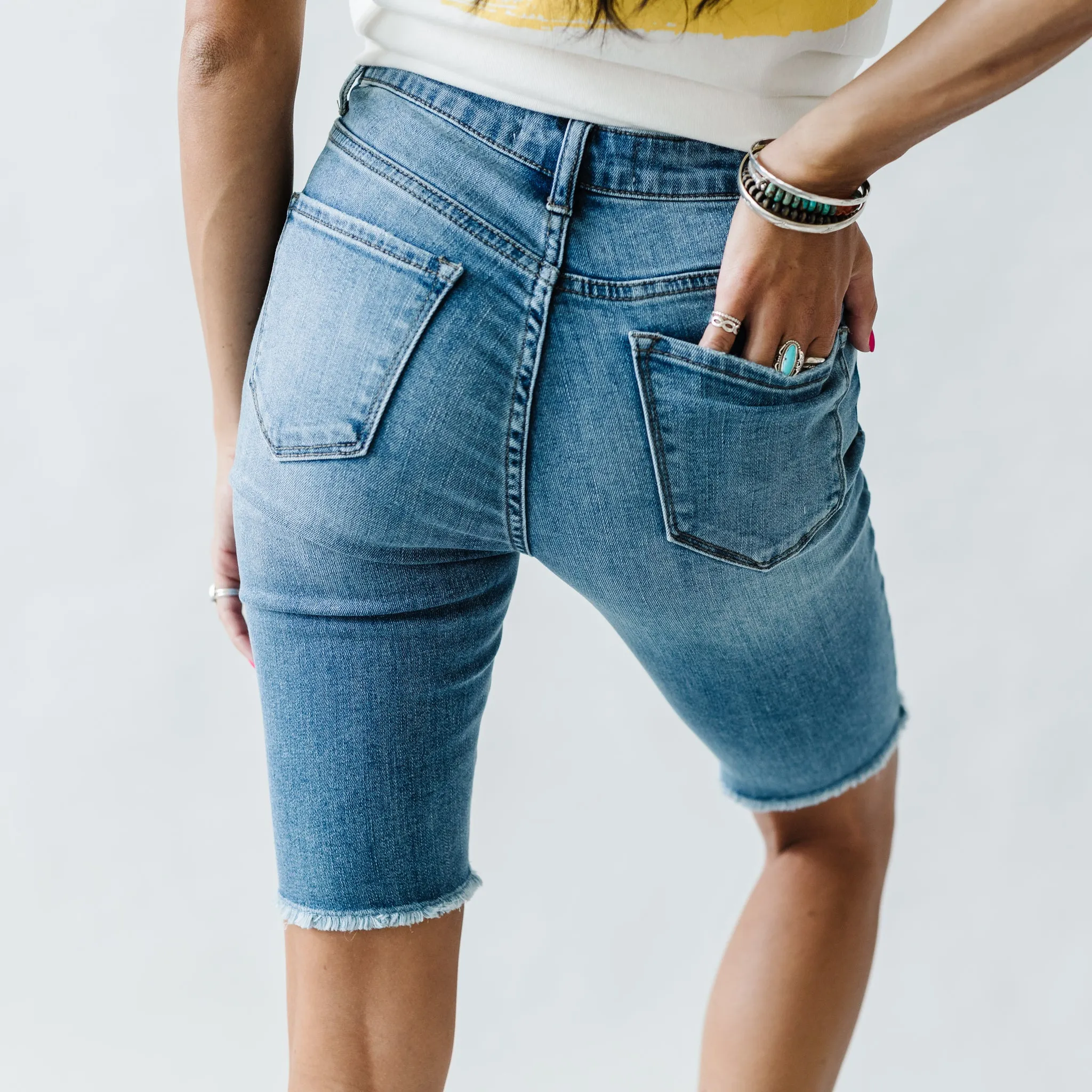 Button Up Bermuda Shorts